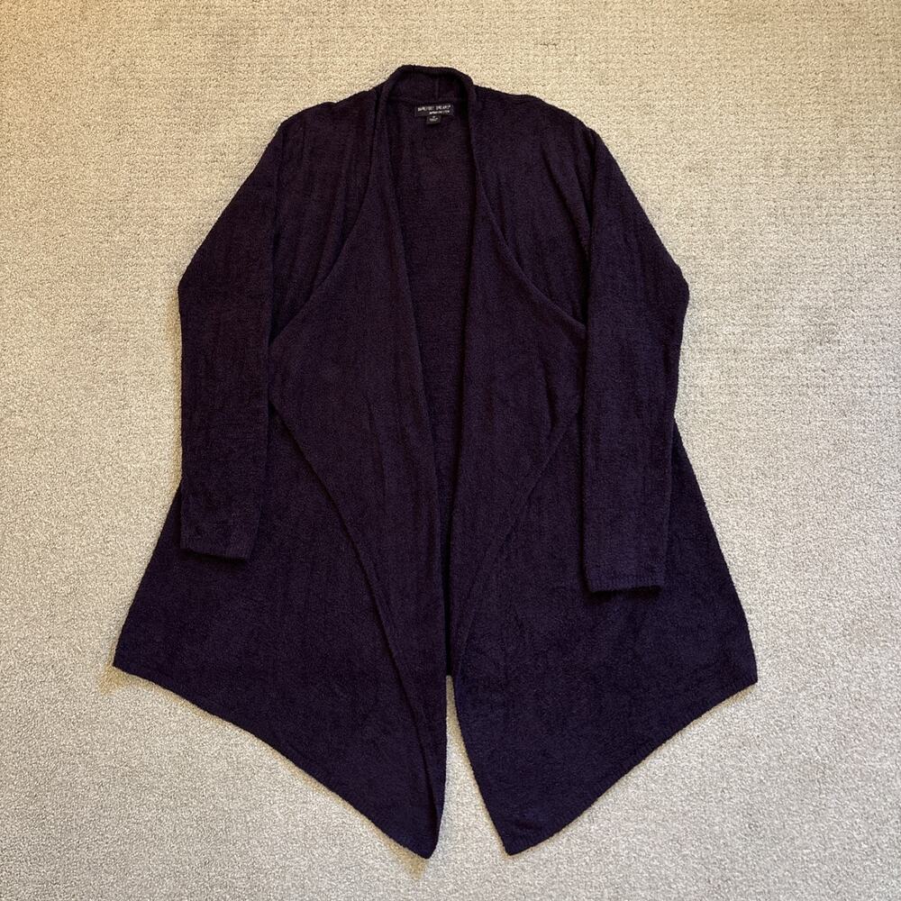 Barefoot Dreams Bamboo Cozy Chic Lite Calypso Open Front Cardigan Purple 1X